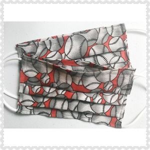 Men's Handmade Baseball Face Mask w/ Filter Pocket